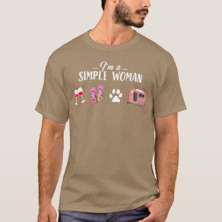 Camiseta Mulheres Mulheres Eu sou uma mulher simples vinho