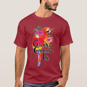 Camiseta Mulheres Mulheres Grande Cayman Ilhas Papagaio