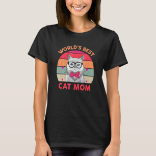 Camiseta Mulheres Mundiais Melhor Gato Mãe De Kitten Mãe