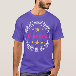 Camiseta Mulheres Mundos Engraçados Maioria Paciente Avô Vo
