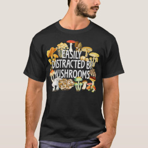 Camiseta Mulheres Mushroom Mycology Fungi Facilmente Distra