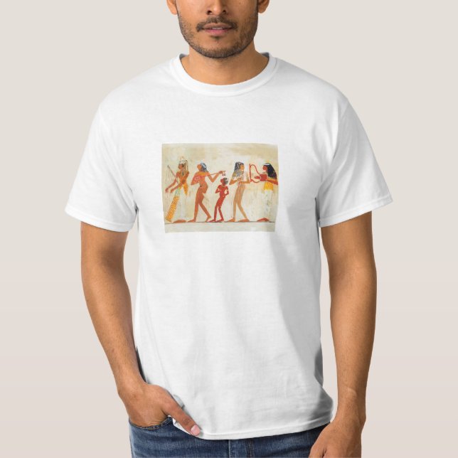 Camiseta Mulheres Músicas Egípcias dinastia 18 1390 B.C (Frente)