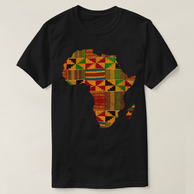 Camiseta Mulheres Na África Legal Mapeiam Kente Cloth Gift  (Frente do Design)