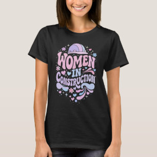 Camiseta Mulheres na Construção Retro Empoderamento