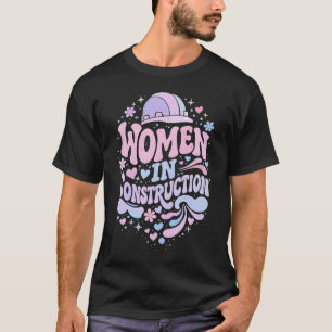 Camiseta Mulheres na Construção Retro Empoderamento