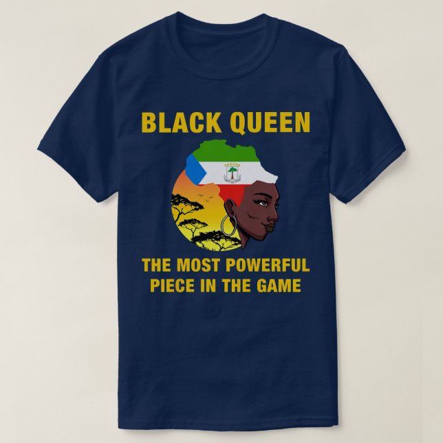 Camiseta Mulheres na Guiné Equatorial História Negra Mês Eq (Frente do Design)