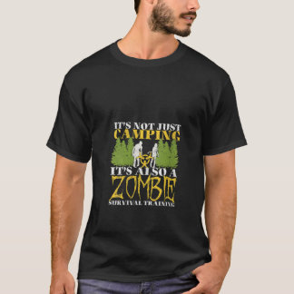 Camiseta Mulheres Não é só acampar, é também um Zombie Su