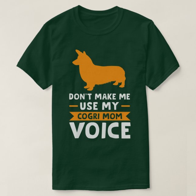 Camiseta Mulheres Não me façam usar meu corgi mãozinho (Frente do Design)