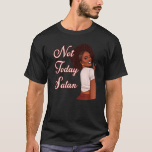 Camiseta Mulheres Não Satãs Hoje Com Mulher Afro-Americana