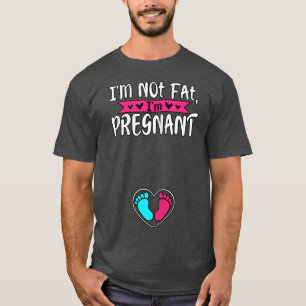 Camiseta Mulheres não sou gordo sou grávida, sexo de matern