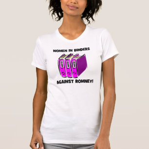 Camiseta mulheres nas pastas contra Romney