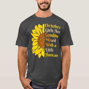 Camiseta Mulheres Nascer De Girassol No Aniversário De Outu
