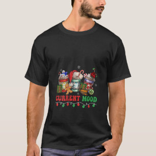 Camiseta Mulheres Natal Café Beber Papais noeis de humor at