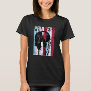 Camiseta Mulheres Negras Afastadas Cabelo Cabelo Cabelo Cur