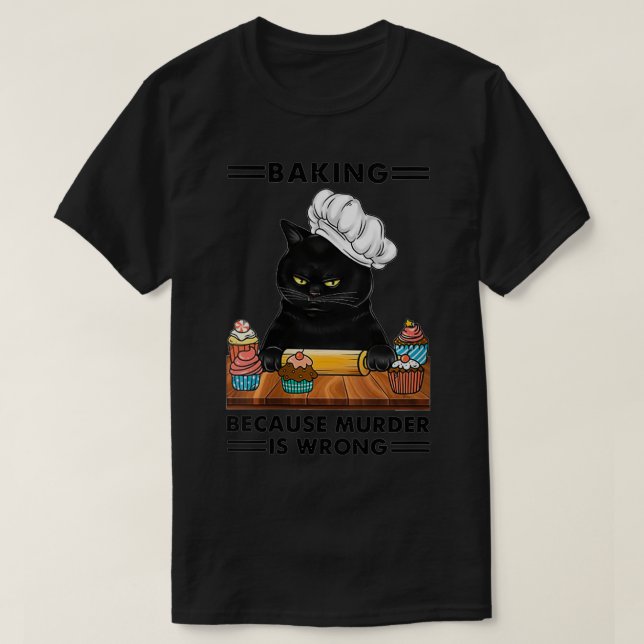 Camiseta Mulheres Negras Baking porque homicídio não é verd (Frente do Design)
