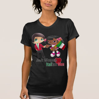 Camiseta Mulheres negras italianas do t-shirt dos homens