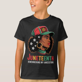 Camiseta Mulheres Negras Juneteenth Lembrando Meus Ancestra