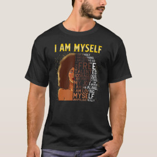 Camiseta Mulheres Negras Mágicas Negras Sou Eu Própria Afro