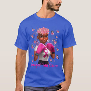 Camiseta Mulheres Negras Mais Fortes Do Que Cancer Da Mama