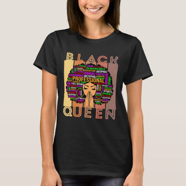 Camiseta Mulheres Negras Melanina Professora Rainha Afro Ne (Frente)