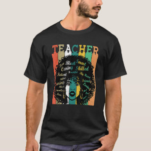 Camiseta Mulheres Negras Professora Africano Afro Retro Bla