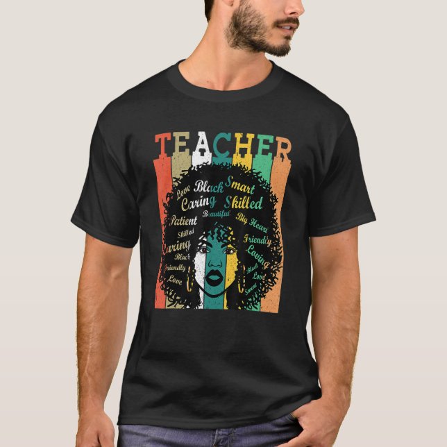 Camiseta Mulheres Negras Professora Africano Afro Retro Bla (Frente)