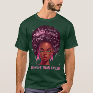 Camiseta Mulheres Negras Rainhas Mais Fortes Que O Cancer R