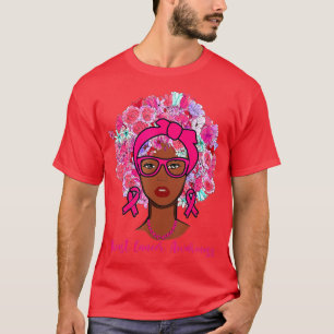 Camiseta Mulheres Negras Rainhas Rosa Fita Cancer de Brisos