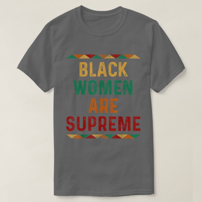 Camiseta Mulheres negras são supremas ruas de Jackson da Ju (Frente do Design)