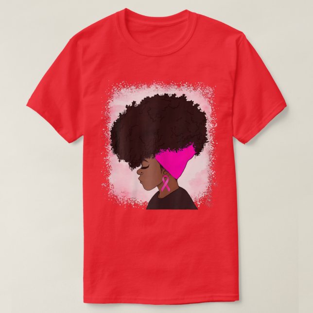 Camiseta Mulheres Negras Sensibilização para o Cancer Afric (Frente do Design)