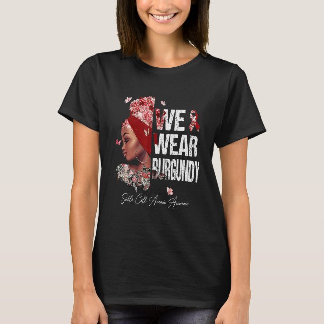 Camiseta Mulheres Negras Vestimos Anemia Célula Falsiforme  (Frente)