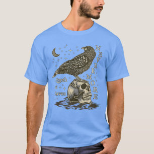 Camiseta Mulheres Nevermore Raven Edgar Allan Poe Dark Acad