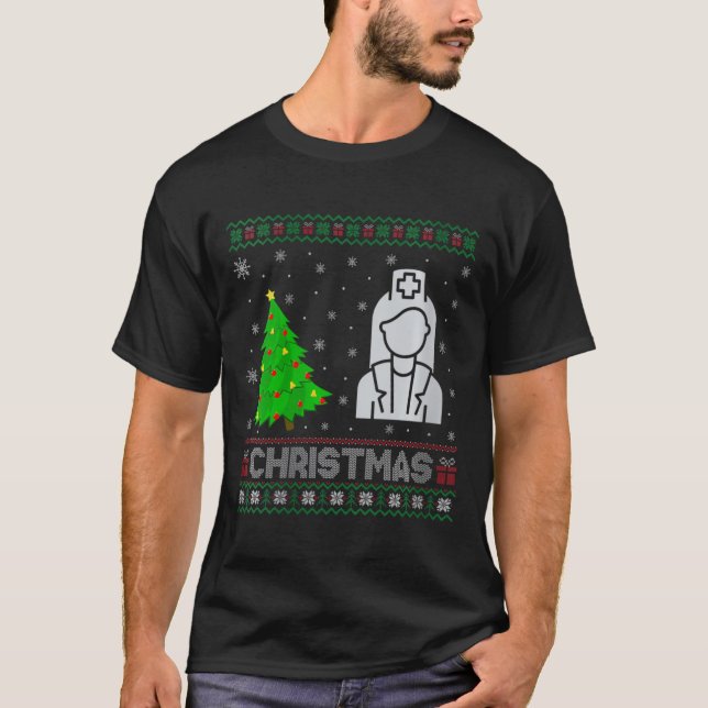 Camiseta Mulheres Nicu Enfermeira Xmas Tree Iluminando Febr (Frente)