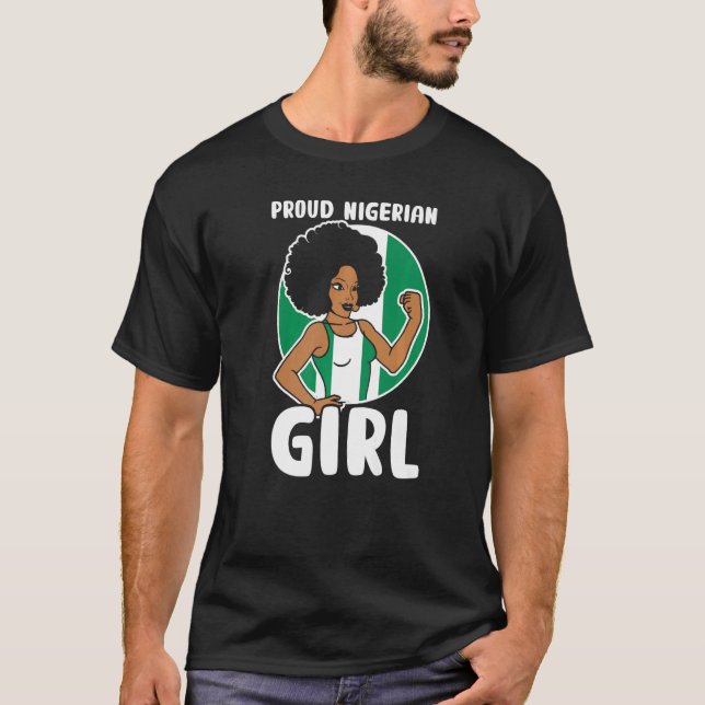 Camiseta Mulheres nigerianas orgulhosas da Nigéria (Frente)