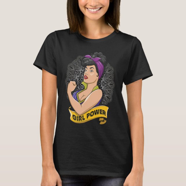Camiseta Mulheres no Dia Internacional da Mulher do Poder M (Frente)