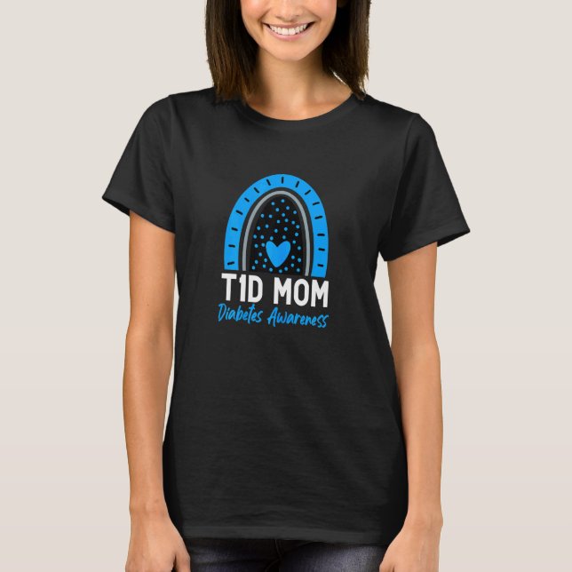 Camiseta Mulheres no Dia Mundial da Diabetes Roupa T1d Diab (Frente)