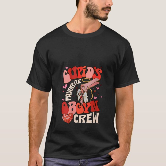 Camiseta Mulheres no Groovy Heart Disco Cupido Favorito OBG (Frente)