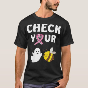 Camiseta Mulheres no Halloween Verifiquem Suas Abelhas Boo