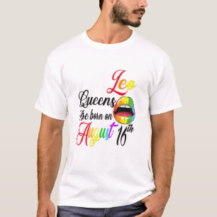 Camiseta Mulheres No Rainbow Lip Queens São Nasceres Em 16