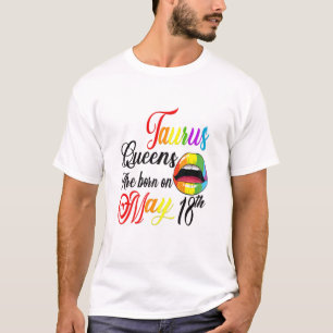 Camiseta Mulheres No Rainbow Lip Queens São Nasceres Em 18
