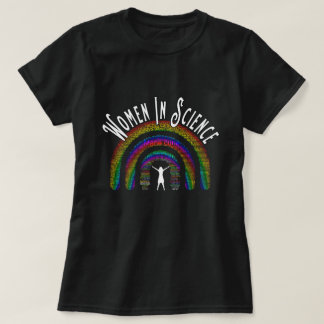 Camiseta Mulheres no Rainbow Word Fill Design