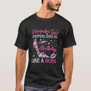 Camiseta Mulheres Novembro Rapariga Passando no Meu Anivers