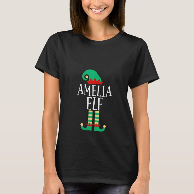 Camiseta Mulheres O Cristo Amelia Elf Funny Family Matando (Frente)