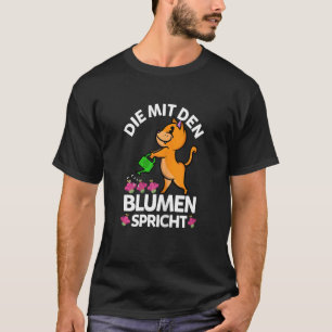 Camiseta Mulheres O Florista Gato Jardineiro Fala Com O Fl
