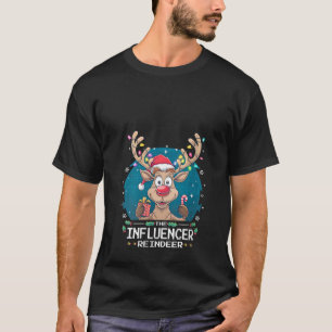 Camiseta Mulheres O Influenciador Rena de Natal Corresponde