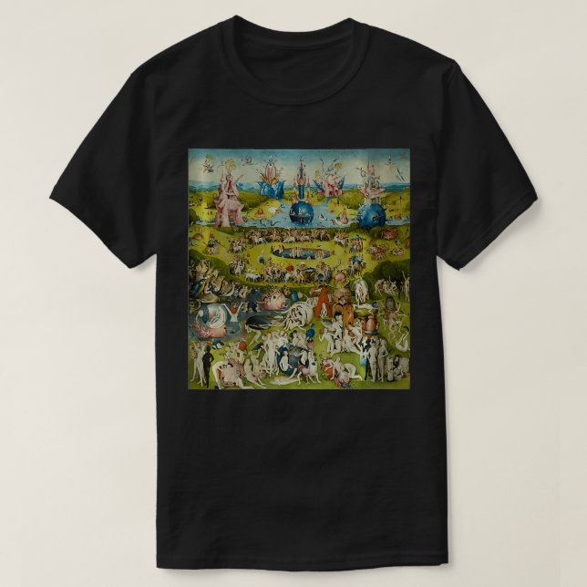 Camiseta Mulheres O Jardim das Delícias Terrenas Hieronymus (Frente do Design)