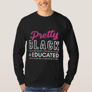 Camiseta Mulheres Oferecem Bonito Preto E Educado Africano