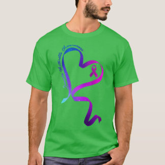 Camiseta Mulheres Oferecem Fita Coração Fita Juvenil Artrit