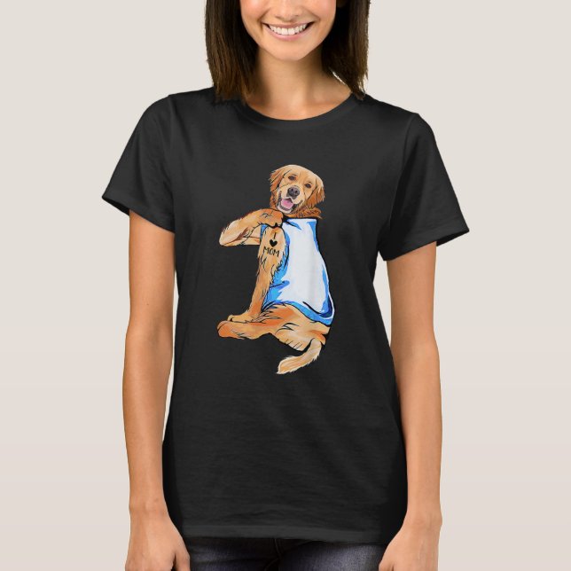 Camiseta Mulheres Oferecem Ouro De Retriever Cachorro Tatua (Frente)