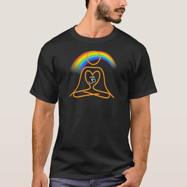 Camiseta Mulheres Om Verde Yoga 9 (Frente)